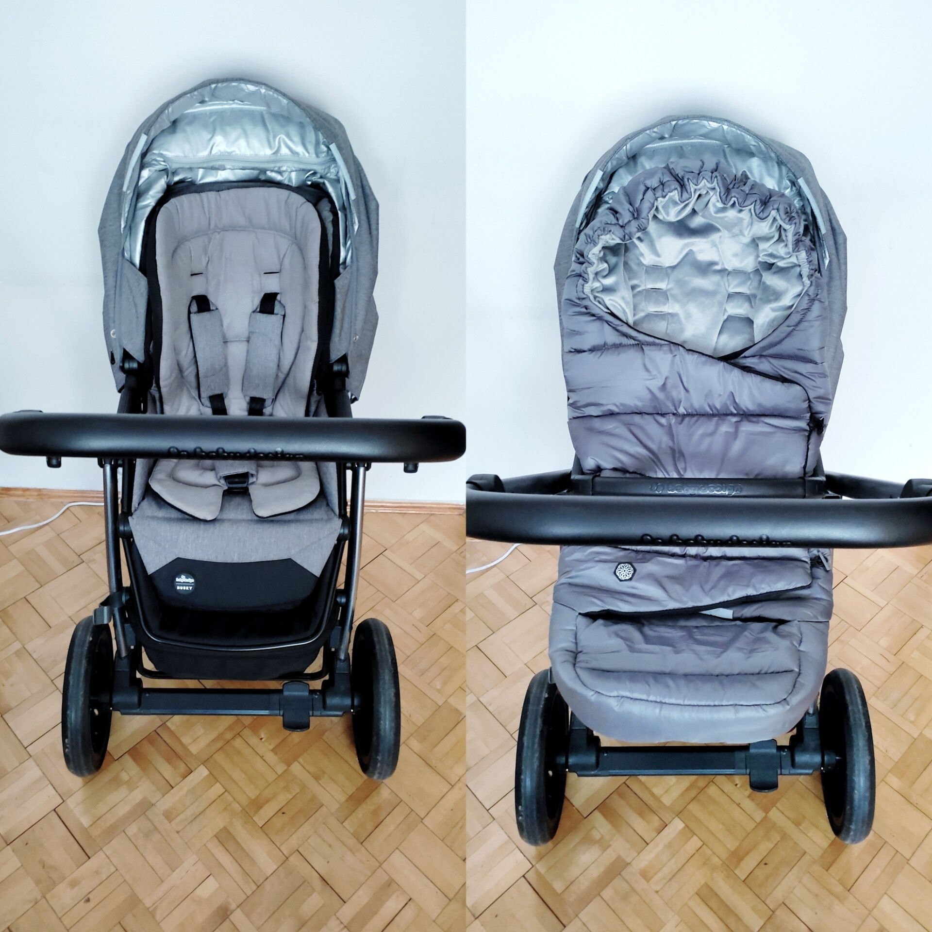 Wózek Baby Design Husky 2w1 + nosidełko Maxi Cosi City