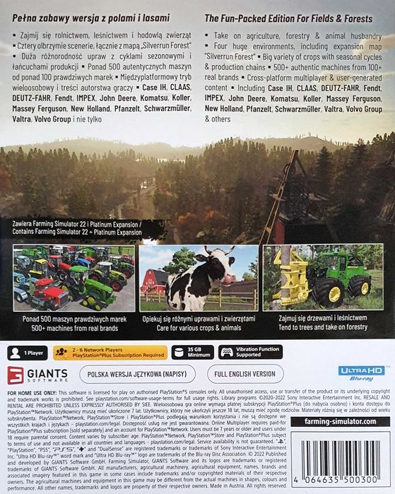 Farming Simulator 22 Platinum Edition PL Playstation 5 PS5 Multigames