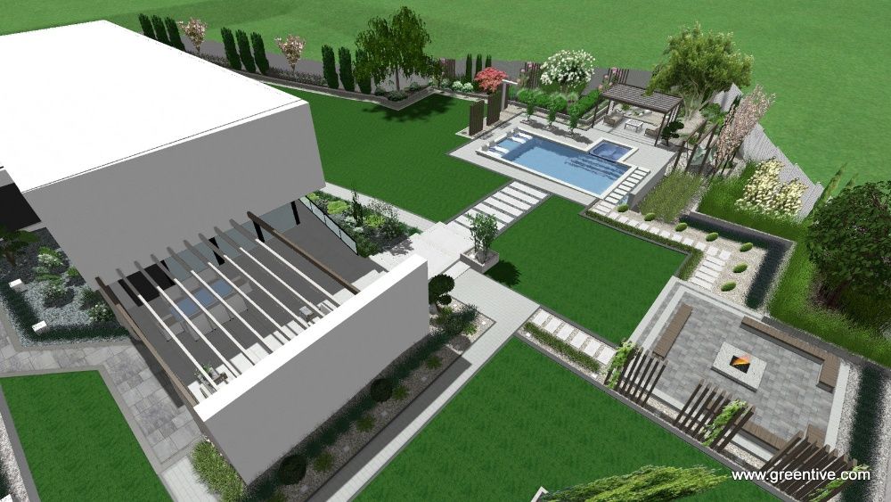 Projekty i realizacje ogrodów- Ogród nowoczesny