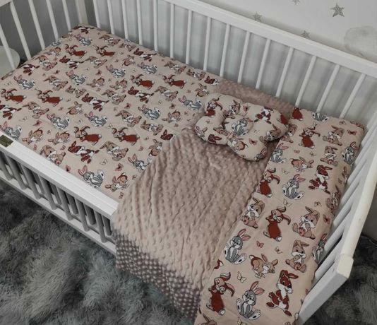 Набор в детскую кроватку ( коляску) Манюня Плед + подушка + простынь