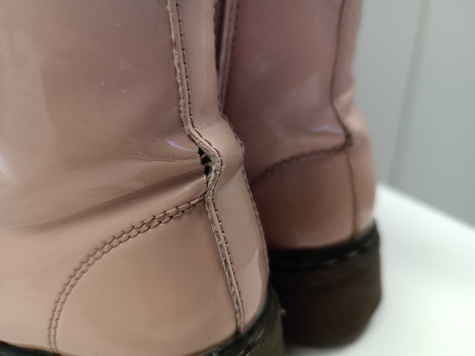 MARTENSY różowe botki lakierowane, reserved rozm. 27, 17 cm