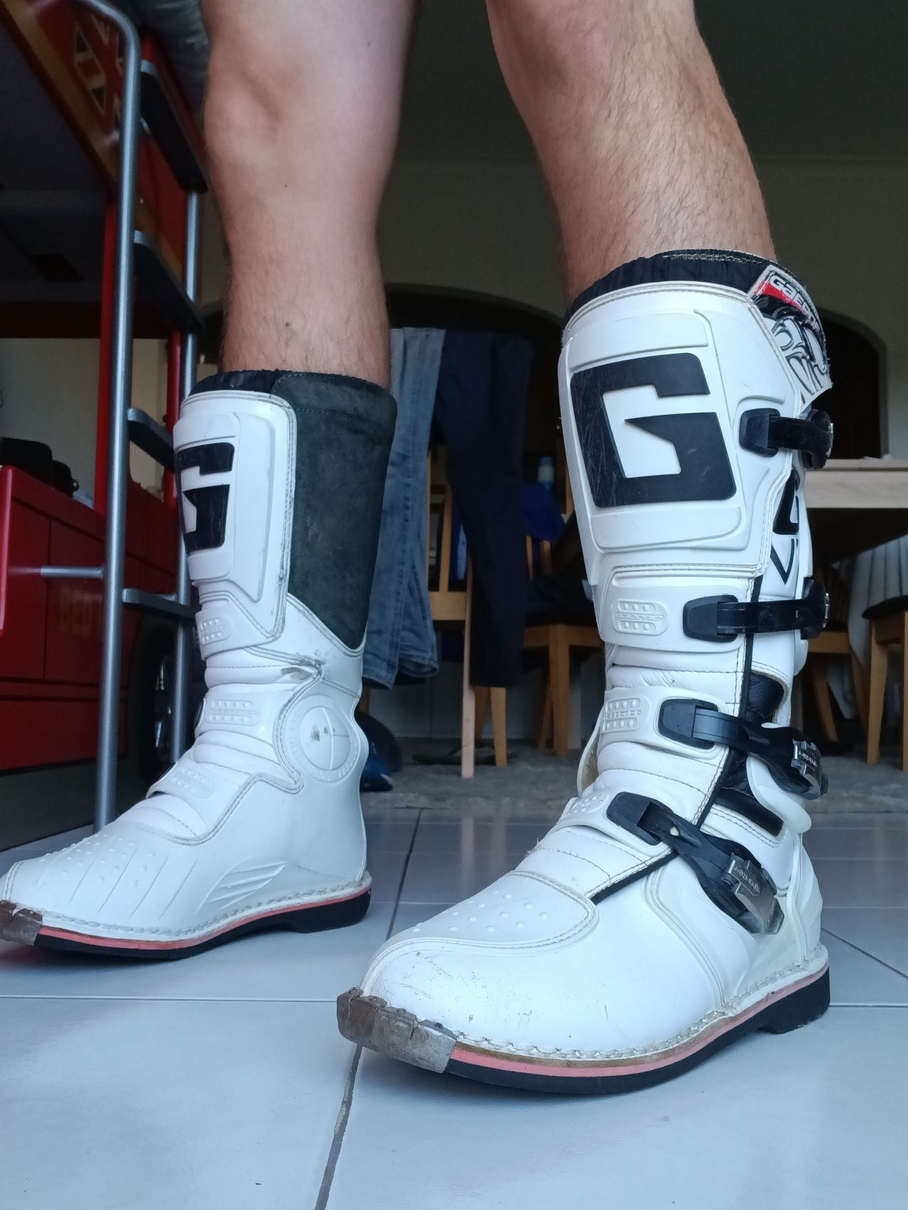 Botas Motocross Gaerne GX1 brancas n°45