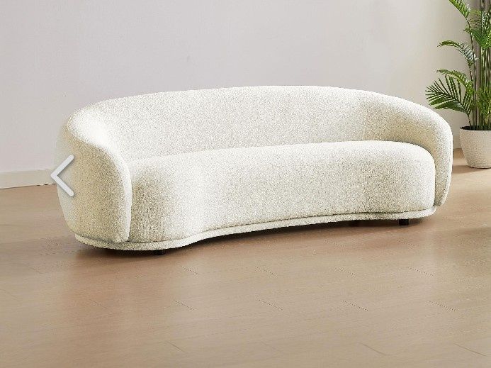 % Nowoczesna sofa kanapa boucle kość słoniowa  Przecena