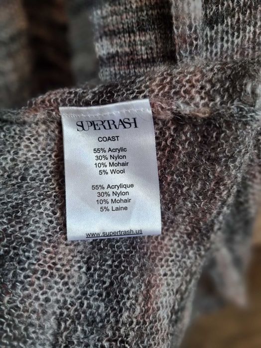 Довгий в’язаний кардиган з вовною Supertrash, розмір M-L/46-48