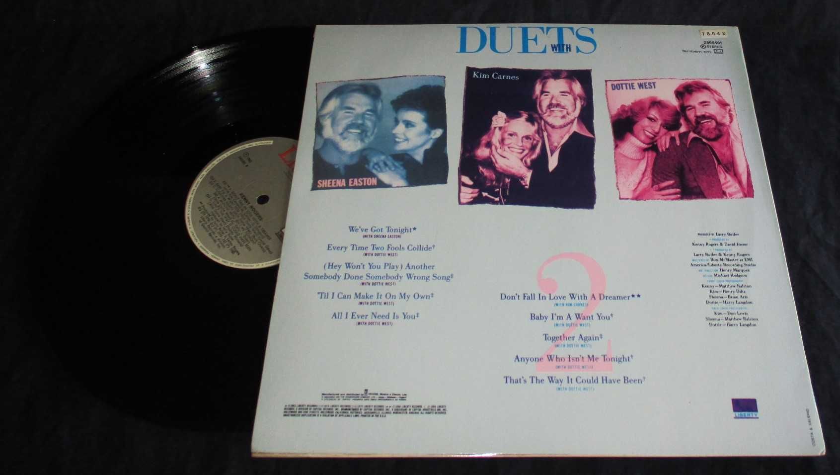 Disco LP Vinil Kenny Rogers Duets