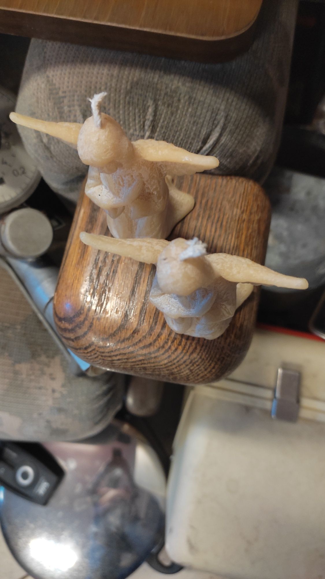 2świece aniołki 10 cm.