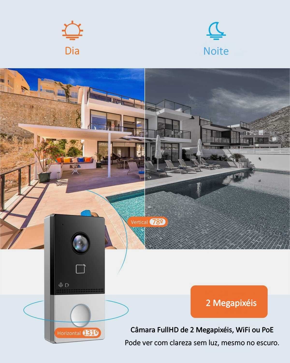 Vídeo Porteiro Hikvision * WiFi * PoE * Ecrã Tátil * 7 Polegadas