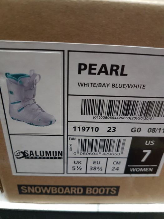 Buty snowboardowe Salomon pearl 24 cm 38.5 eu Nowe wysyłka.