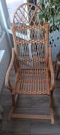 Кресло качалка, плетёная