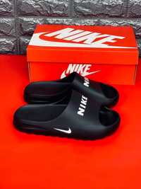 Шлепанцы Nike мужские Трендовые черные шлепки сланцы Найк 36-45