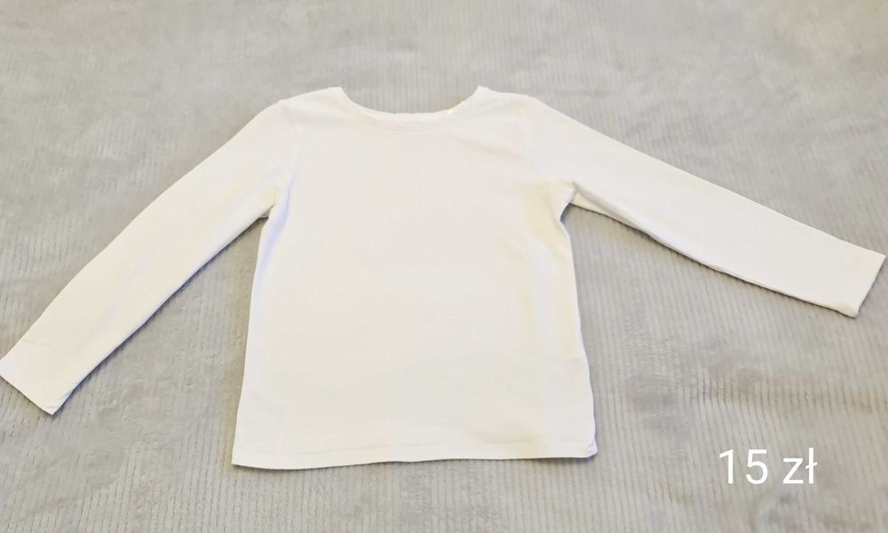 Bluzki zestaw 4 sztuk T-shirt 128 długi rękaw