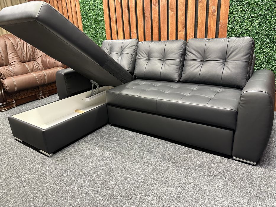 Новий шкіряний диван. Кожаный уголок. Німеччина. Натуральна шкіра.