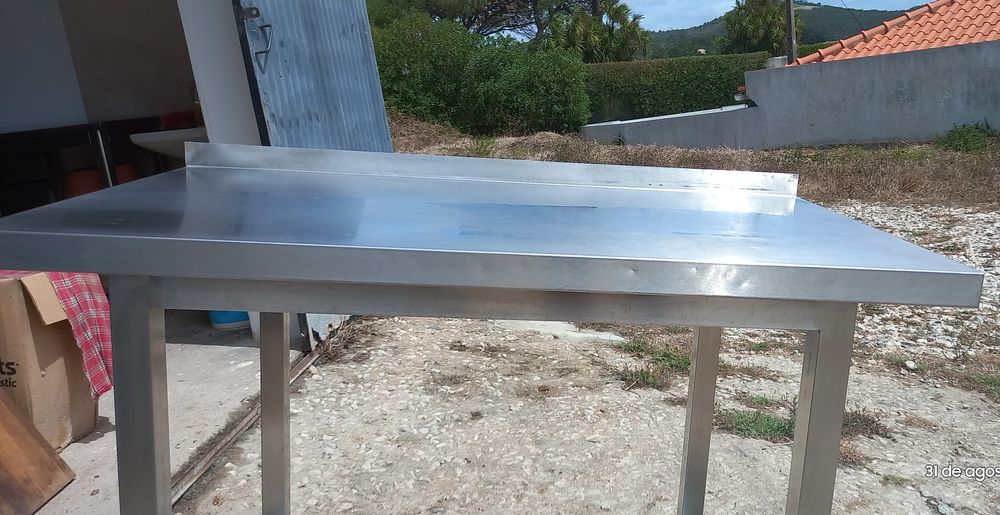 Bancada inox c/ 1 prateleira