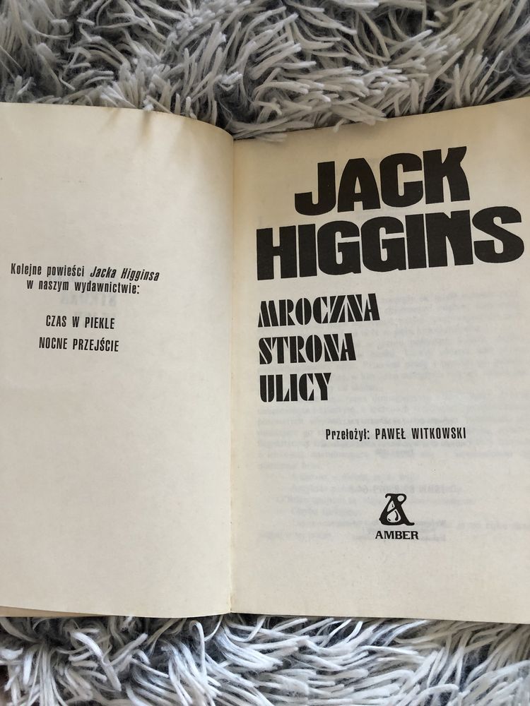 Książka Jack Higgins „Mroczna Strona Ulicy”