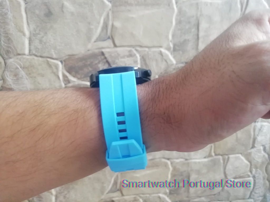 Bracelete 22mm em silicone, WATCH GT  : Azul clara