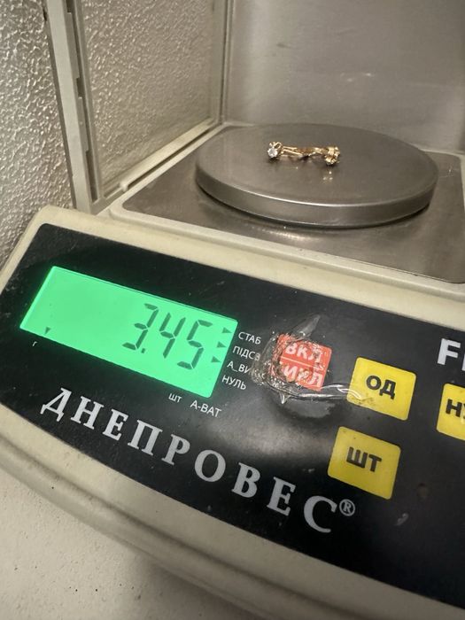 Серьги золотые СССР 585 , вес 3,45 грамм сережки золоті