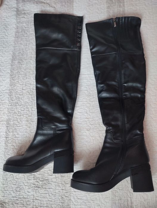 Ботфорди з натуральної шкіри