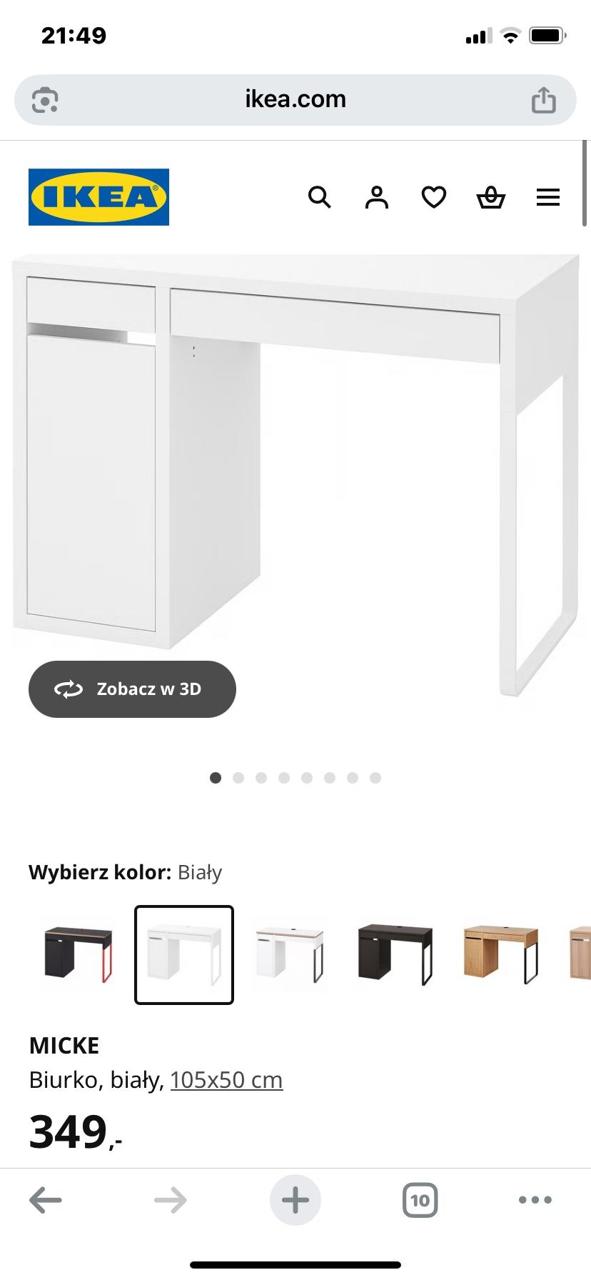 Biurko firmy IKEA
