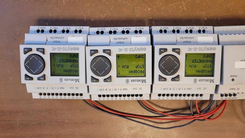 3x Moeller Easy 512-DC-RC + zasilacz 400-POW sterownik programowany