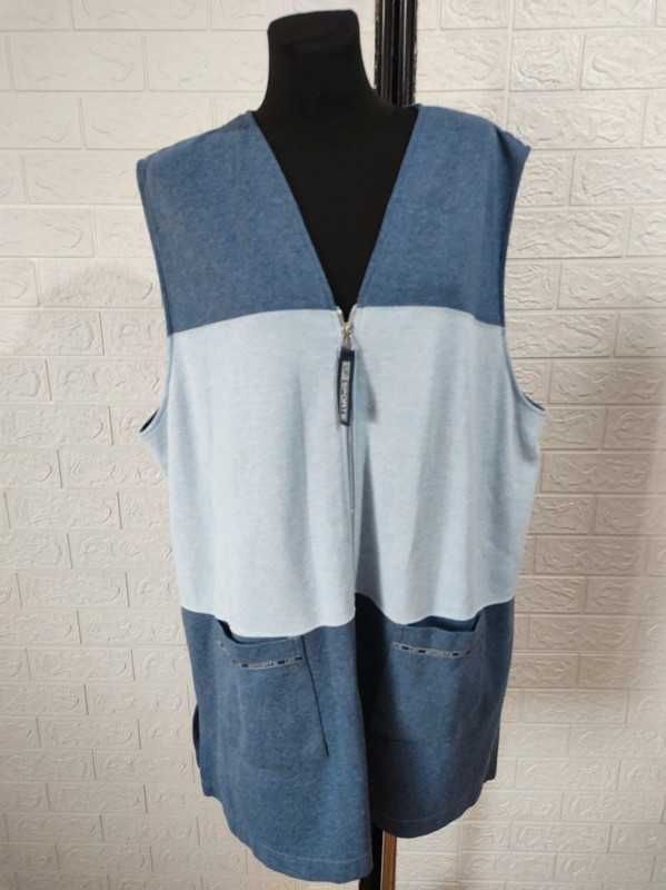 Kamizelka bezrękawnik zapinany oversize rozmiar 48