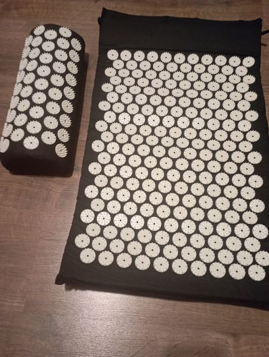Mata Do Akuprensury z Kolcami Poduszka Zestaw TCM czarna + torba