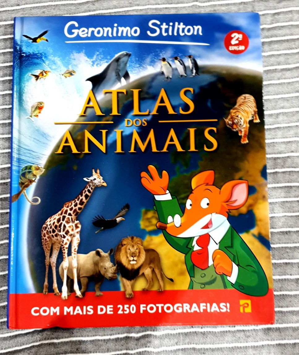 Livro  "Atlas dos Animais" de Gerônimo Stilton