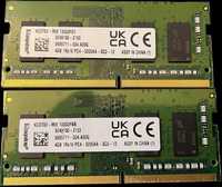 Laptop RAM Kingston 4GB x2 DDR4 3200MHZ  1RX16 PC4-3200A SO-DIMM