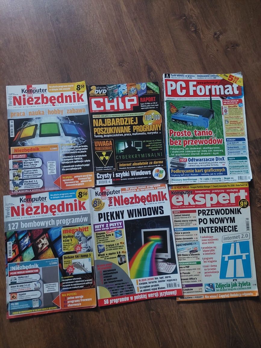 Gazety komputerowe chip komputer Świat twój niezbędnik 2005 do 2008