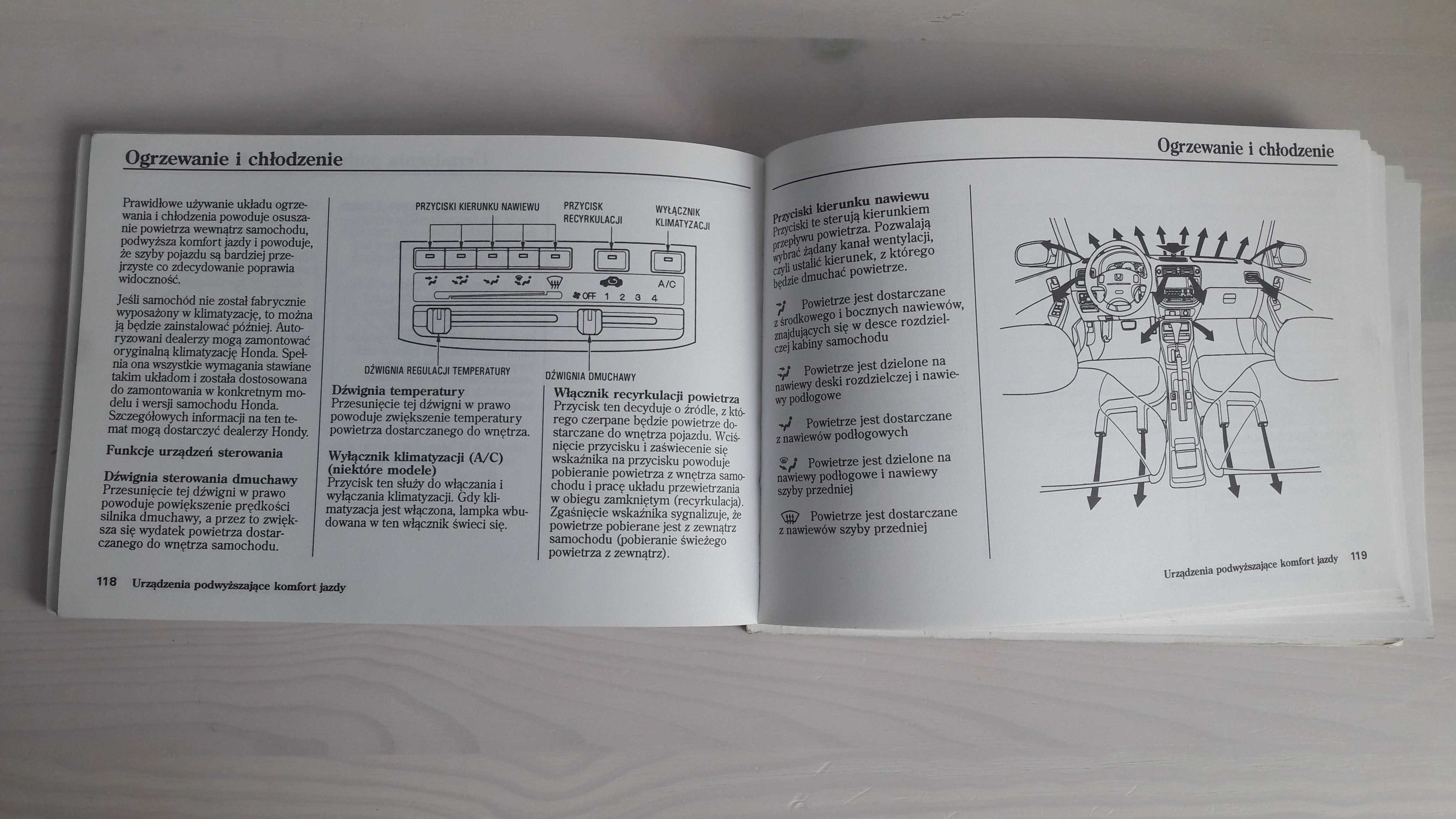 Książeczka instrukcja obsługi Honda Civic w języku polskim