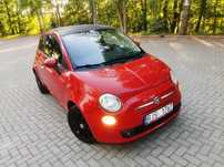 Fiat 500 1.2 benzyna 70KM, Bogate wyposażenie: Pół-skóra, Klimatyzacja