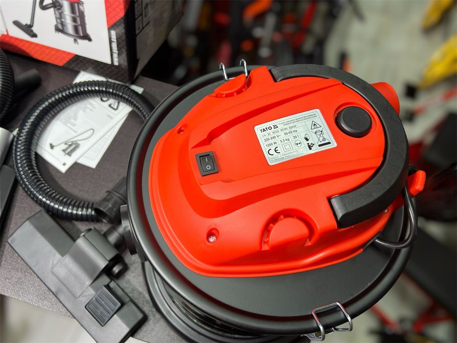 Пылесос строительный 1200 Вт 20 л YATO с очисткой фильтра