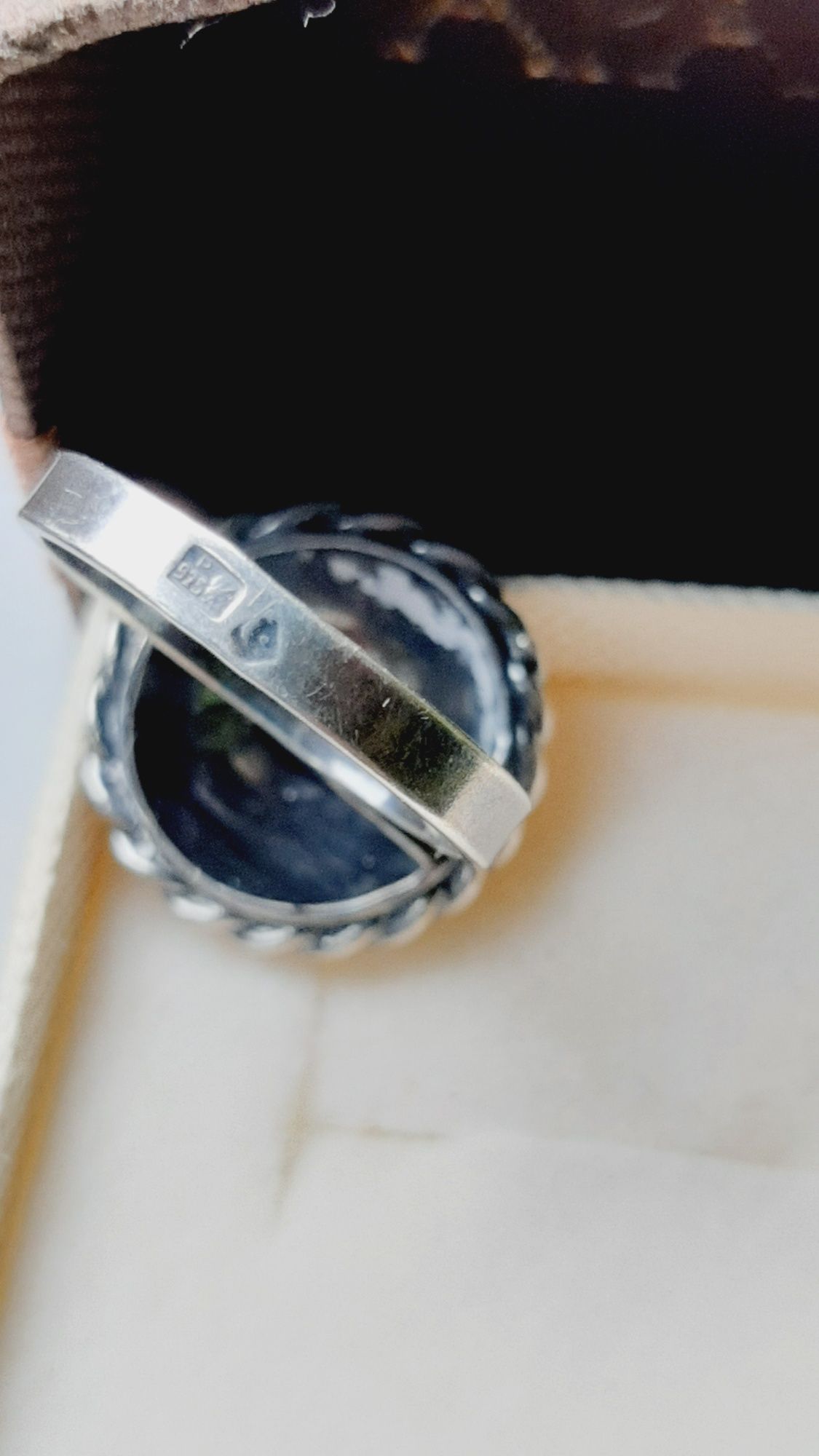 Stary srebrny pierścionek Warmet
