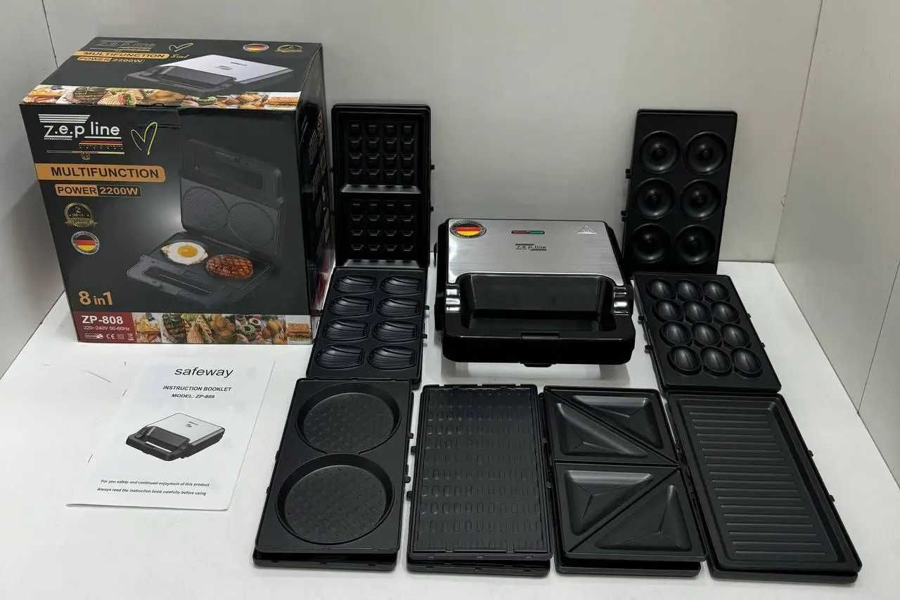 Вафельница мультимейкер орешница гриль 8в1 Zepline ZP-808 2200W