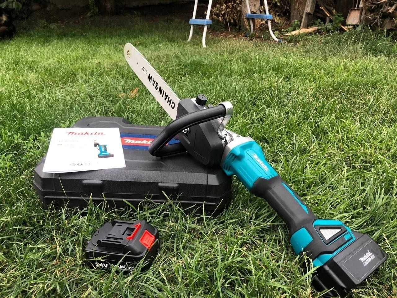 Набор инструмента makita болгака акуммуляторная + цепная пила 2в1
