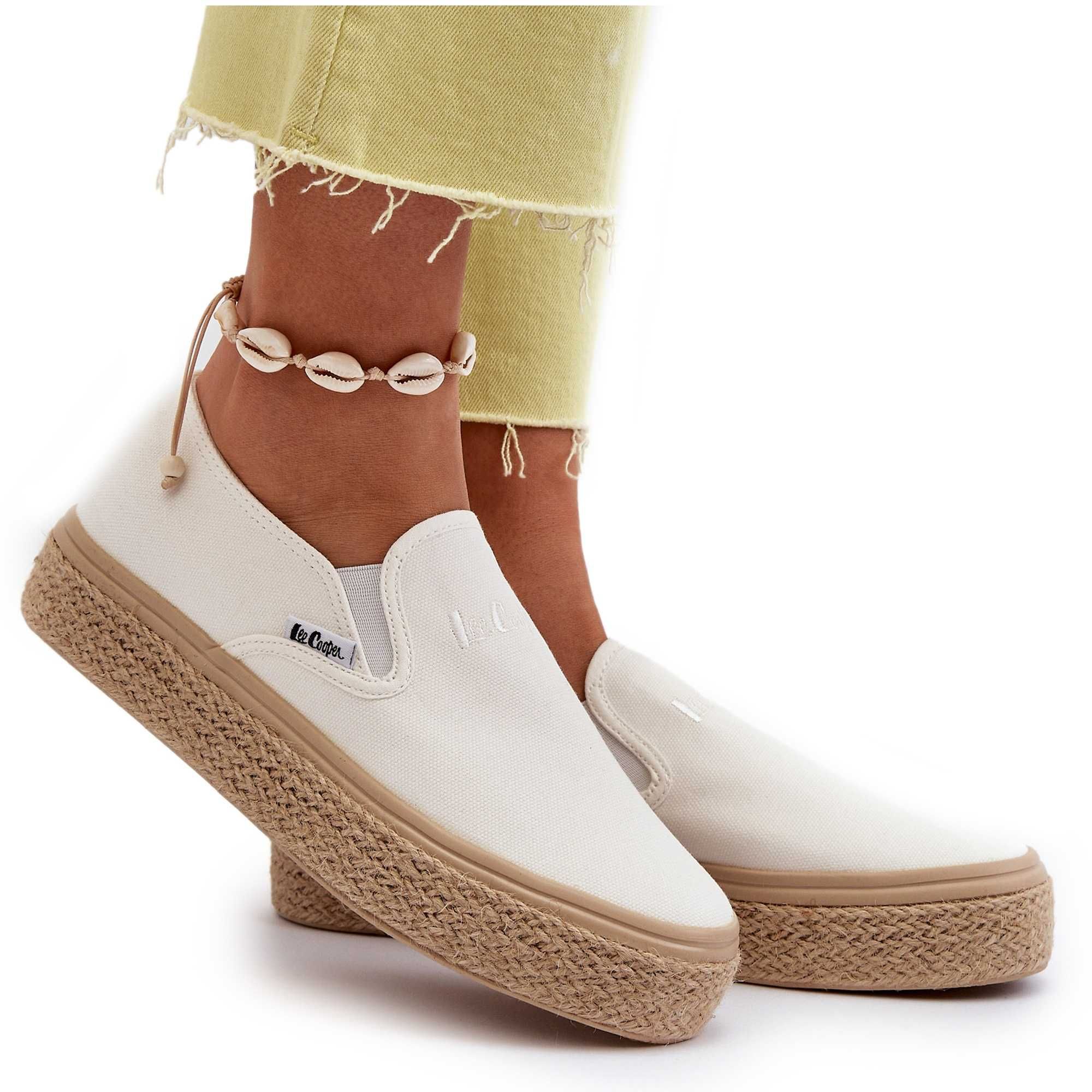 Buty Damskie Lee Cooper Espadryle Wsuwane Trampki 2430 platforma r.41