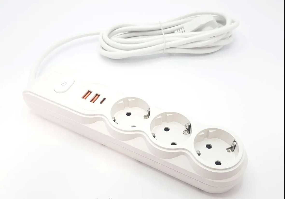 Мережевий фільтр з USB, удлинитель 3 м