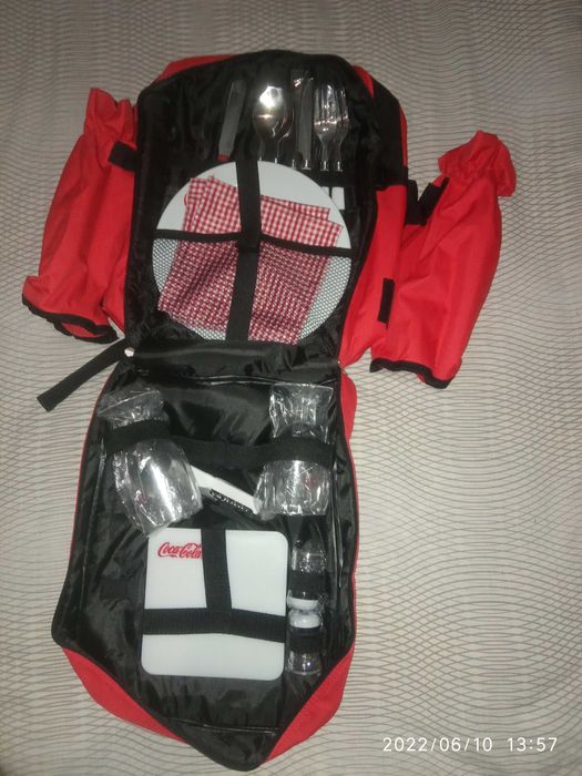 Новый Рюкзак с набором для пикника на 2 персоны барбекю гриль