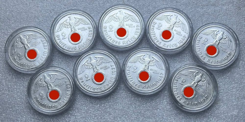 2 марки 1937 року ! Німеччина, Третій Рейх . СРІБЛО.