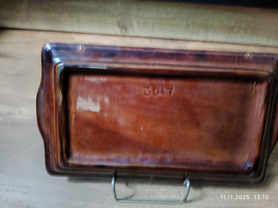 Taca, podstawka ceramiczna. Wzór ludowy