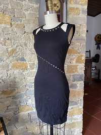 Black Cocktail Dress with Studs