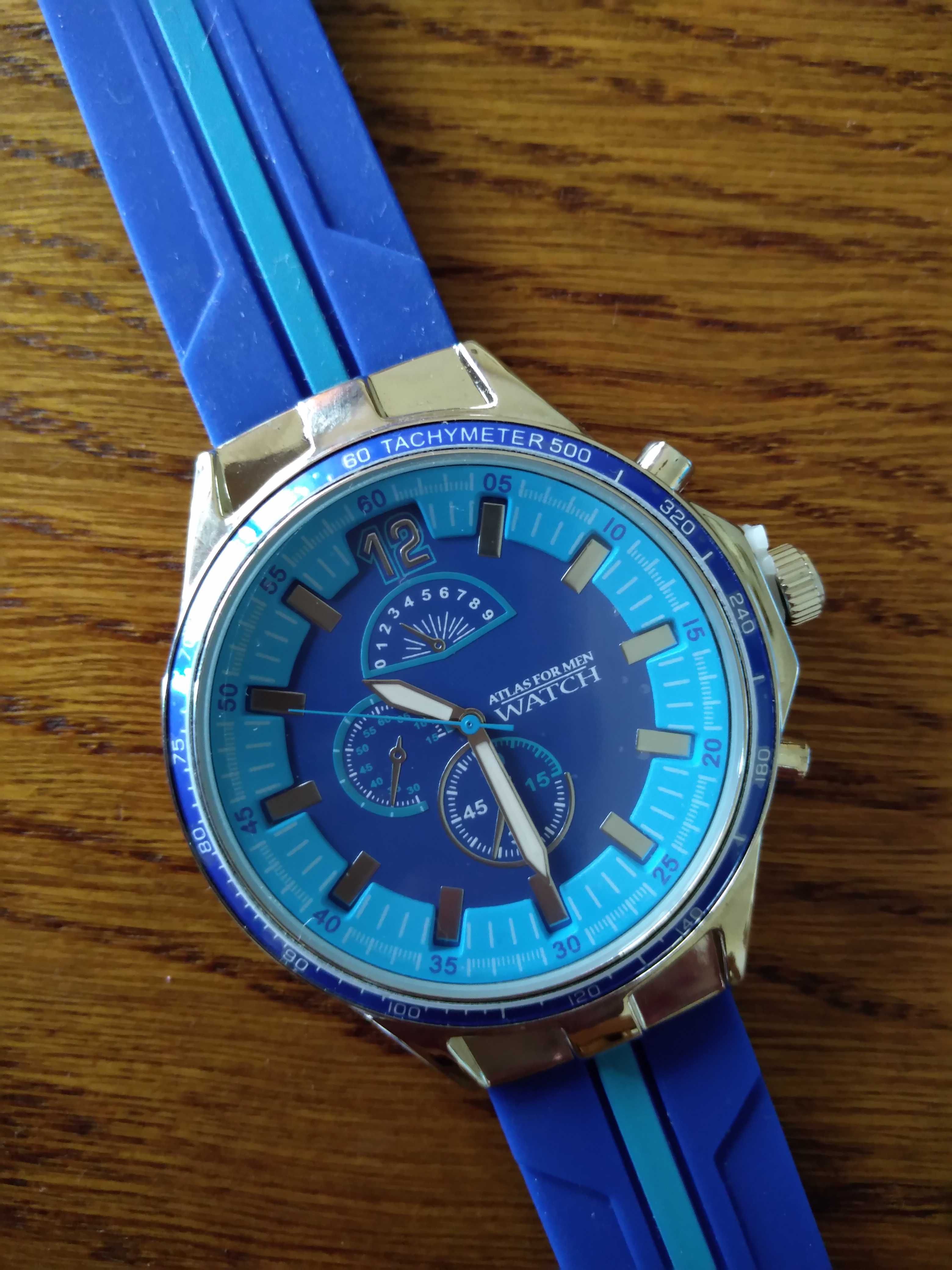 Zegarek męski niebieski na rękę nowy