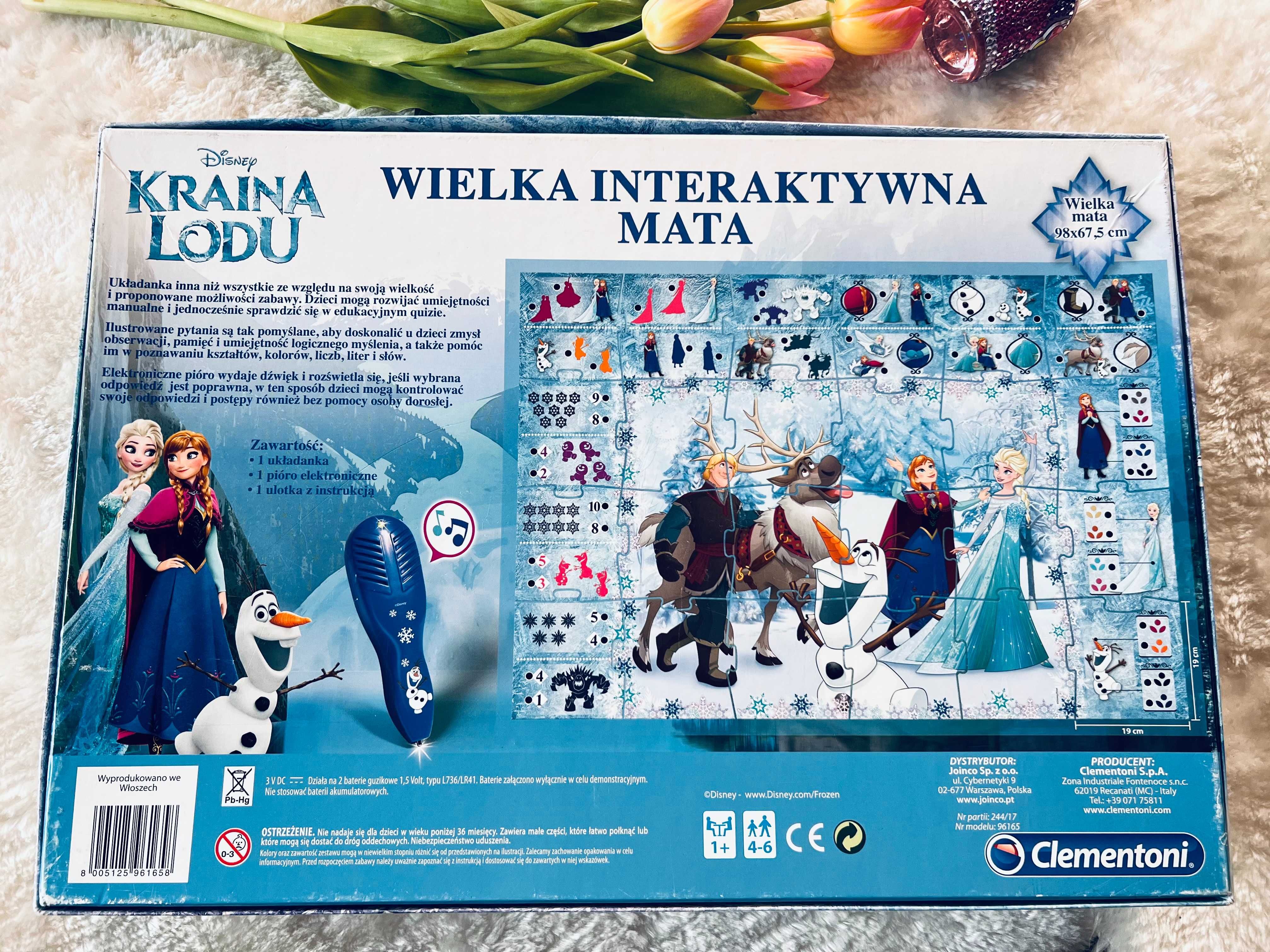 Clementoni Gra Quiz Interaktywna Mata Frozen Kraina Lodu 4-6 lat