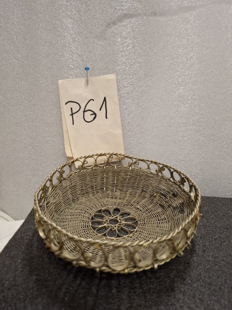 Koszyczek metalowy ozdobny vintage