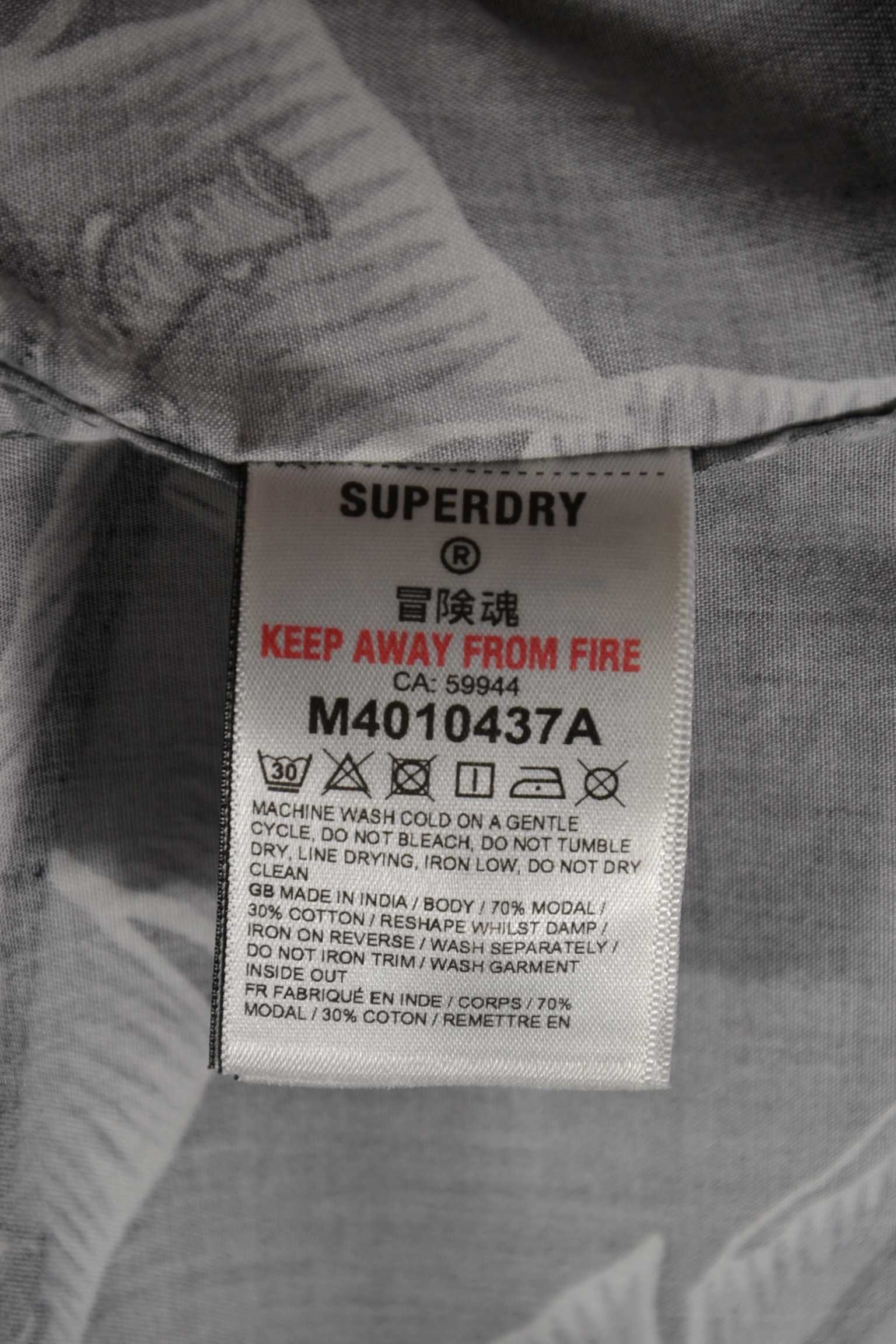 SuperDry Bohemian Print Koszula Męska M Oryginalna Jak Nowa Modal