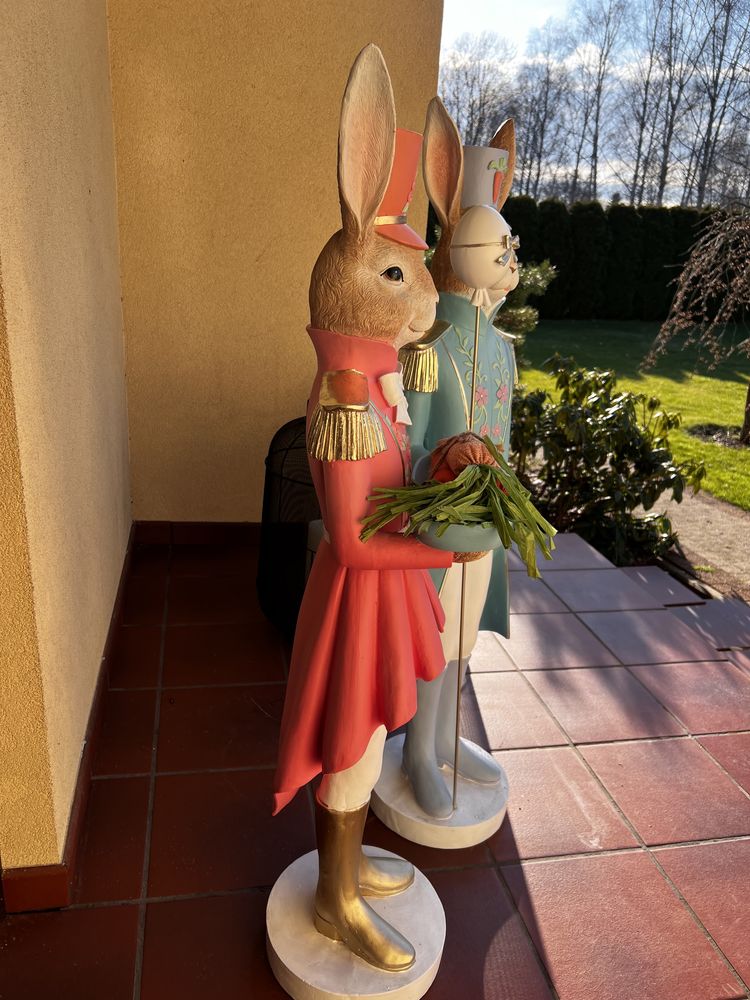 Pan i Pani zając piekna para  figurki Wielkanoc Swieta miloo 1,30 cm