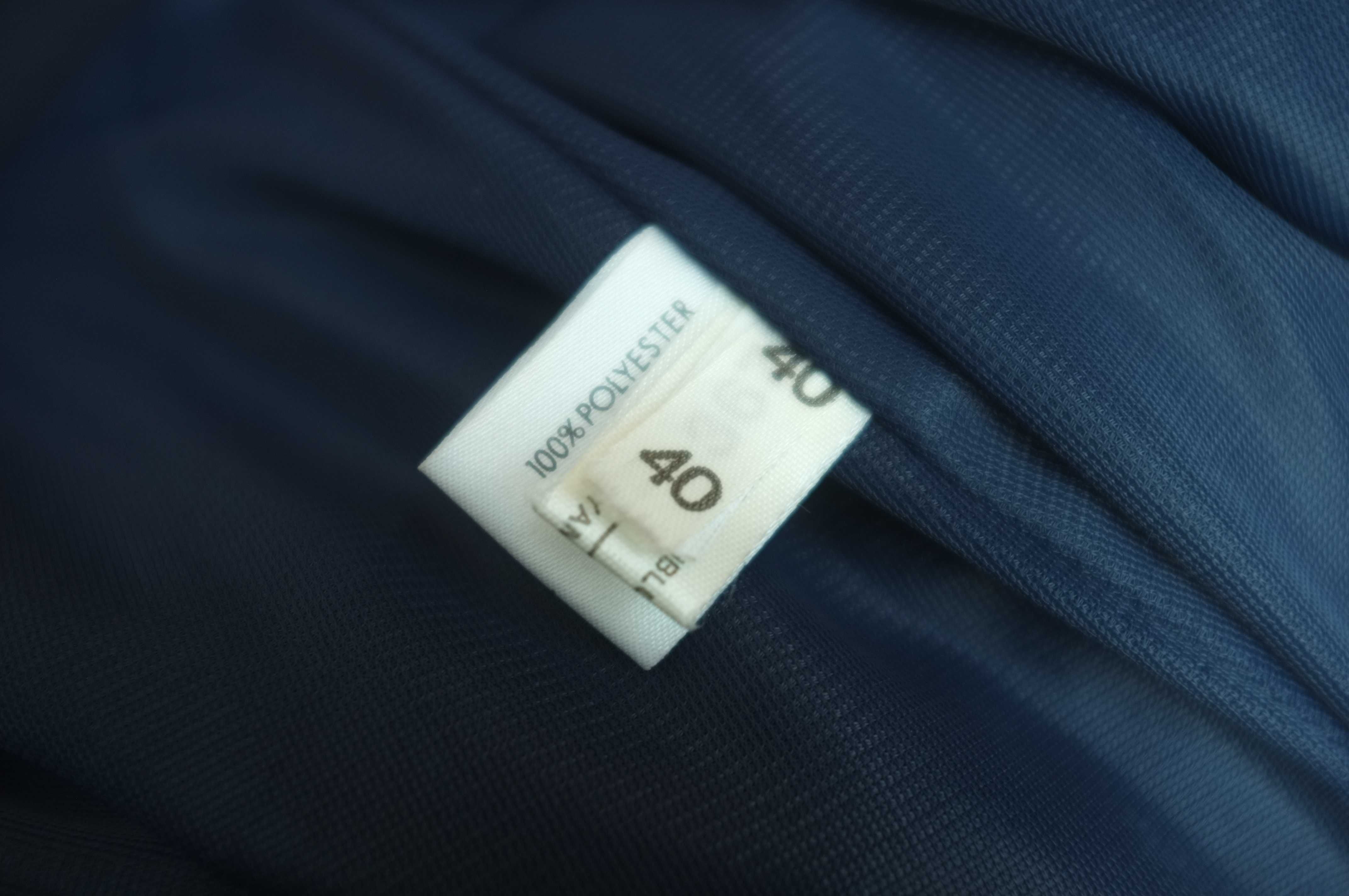 granatowa galowa plisowana spódnica vintage solejka 40 w kratę tenis