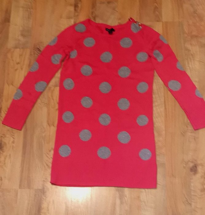 Sweter tunika różowy