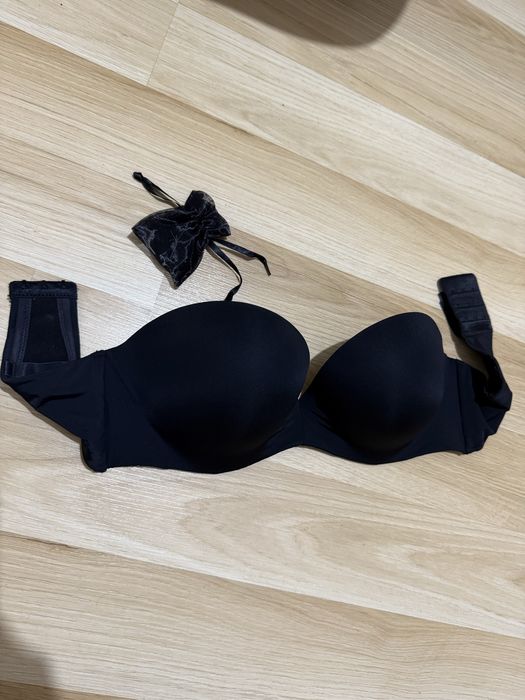 Stanik push up czarny H&M +ramiączka 80C