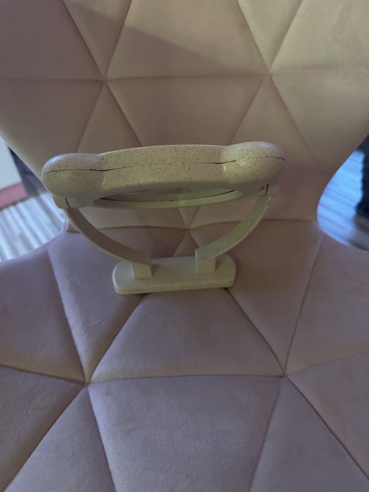 Lusterko dwustronne beżowe marmur miś