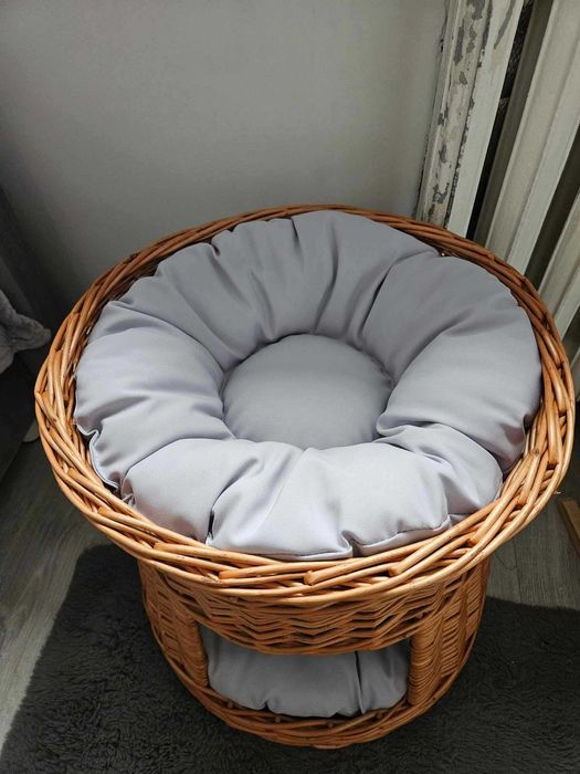 Wiklinowa budka dla kota domek psa legowisko 52 cm x 37 cm